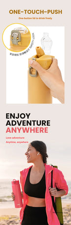 TYESO 600/750ML Stainless Steel Thermos Bottle with Straw – Insulated Sports Mug