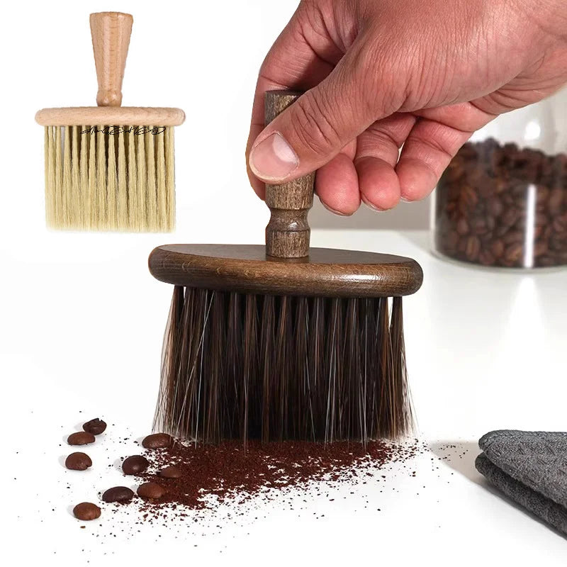 Wooden Coffee Grinder Dusting Brush