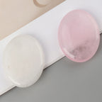 Natural Amethyst & Rose Quartz Worry Stone (Meditation & Relaxation)