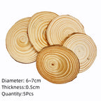 Natural Pine Wood Craft Slices (1 Pack)