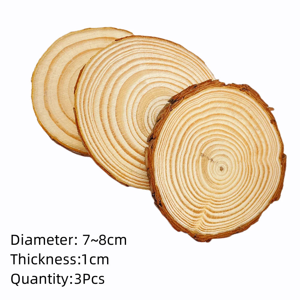 Natural Pine Wood Craft Slices (1 Pack)