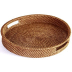 Handwoven Rattan Serving & Storage Basket