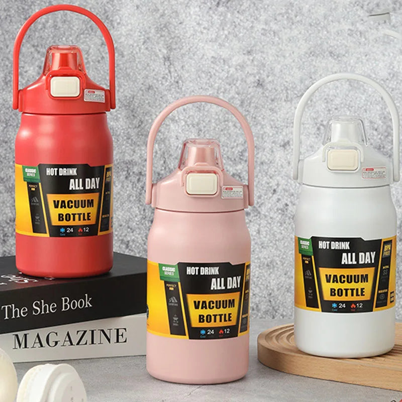 1.5L Stainless Steel Vacuum Thermos – Large Capacity Insulated Bottle