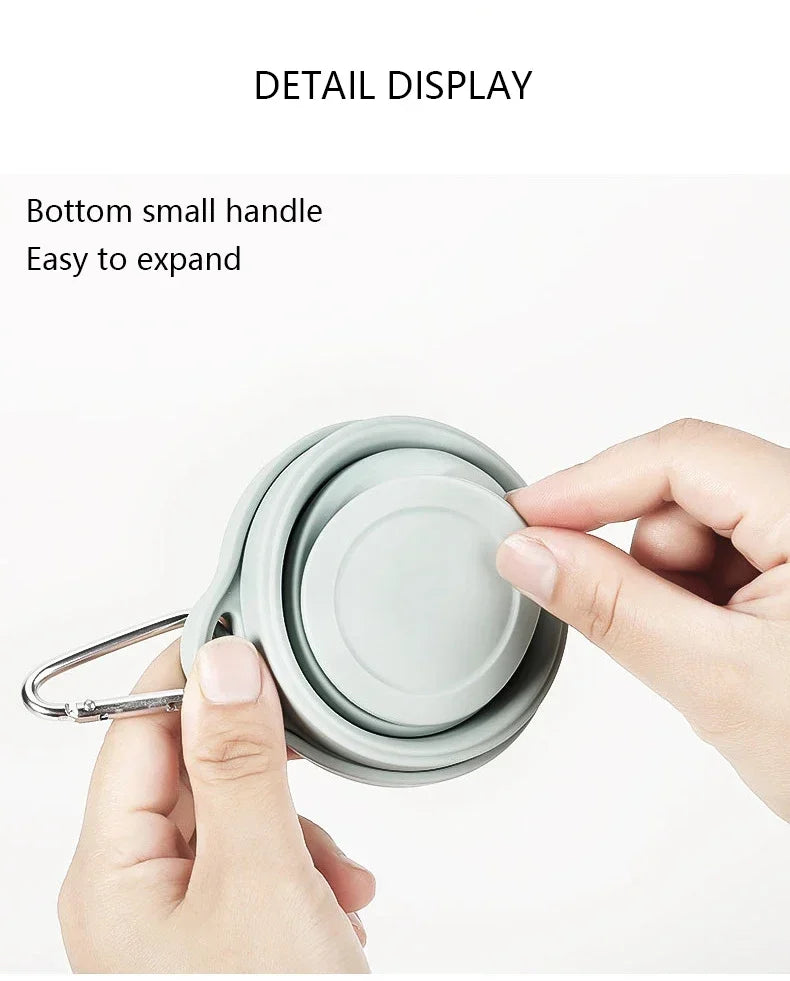 Collapsible Silicone Travel Cup with Hanging Hole