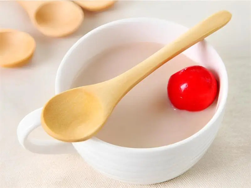 Wooden & Bamboo Tea Spoons – 1/6PCS Kitchen Serving Utensils