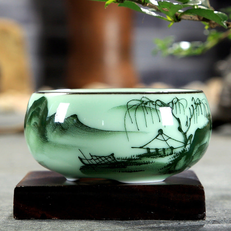 Hand-Painted Celadon Master Teacup (80ml)