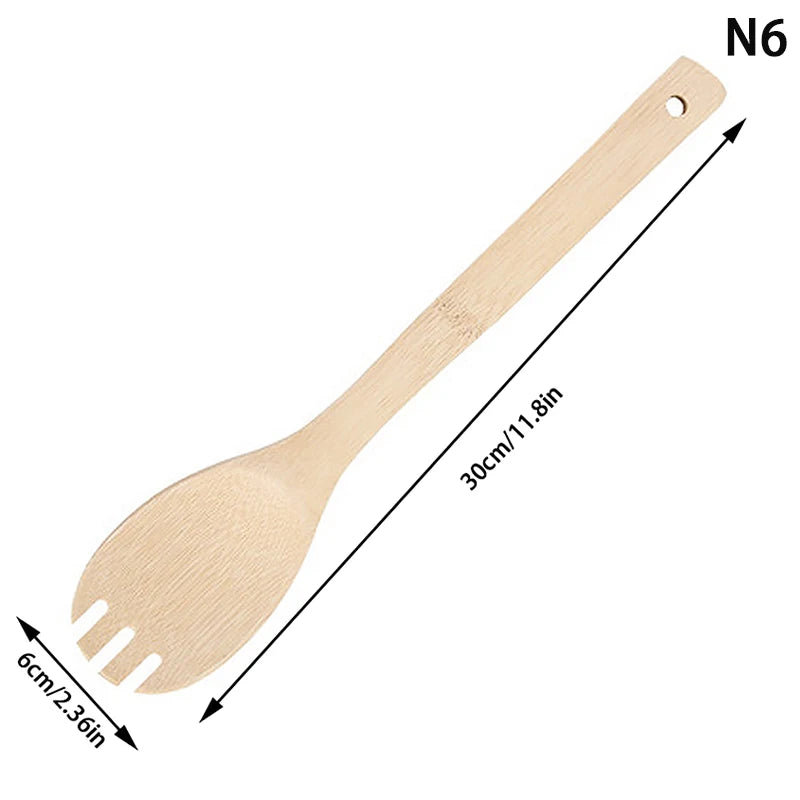 Bamboo Non-Stick Cooking Spatula & Rice Spoon | Heat-Resistant Kitchen Tool