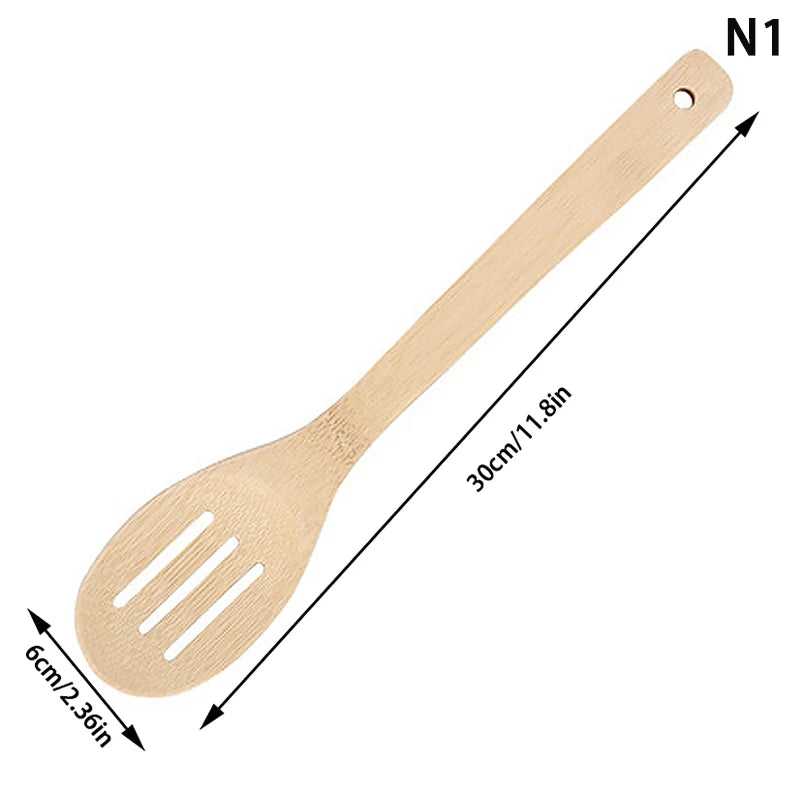 Bamboo Non-Stick Cooking Spatula & Rice Spoon | Heat-Resistant Kitchen Tool