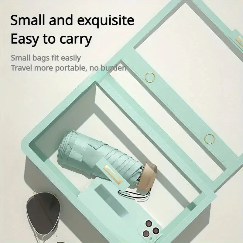 UPF50+ Mini Pocket Umbrella – Portable UV & Rain Protection