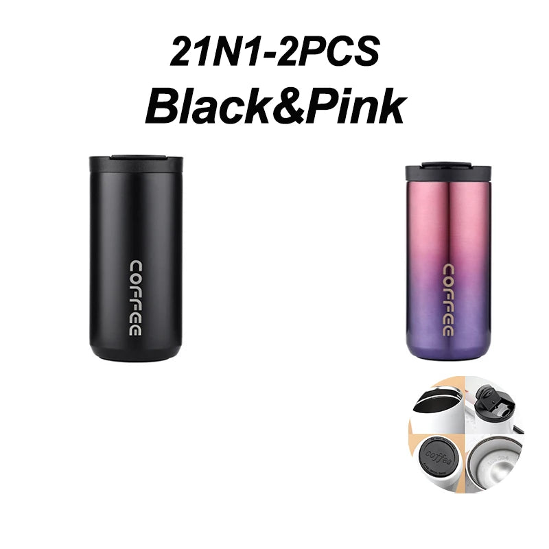 400ml Stainless Steel Coffee Thermos – Portable Insulated Travel Mug