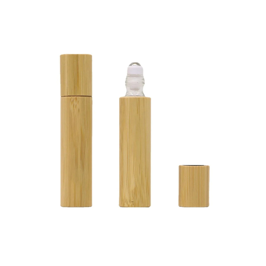 Bamboo Roller Bottle – 3/5/10ml Refillable Perfume & Oil Bottle