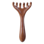 Wooden 6-Claw Head Massager and Meridian Comb