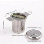 Stainless Steel Loose Leaf Tea Infuser – Double Handle with Lid