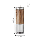Manual Coffee Bean Grinder Portable Wood Grain Stainless Steel Crank Hand Handheld Coffee Grinder Kitchen Tool Coffee Grinder