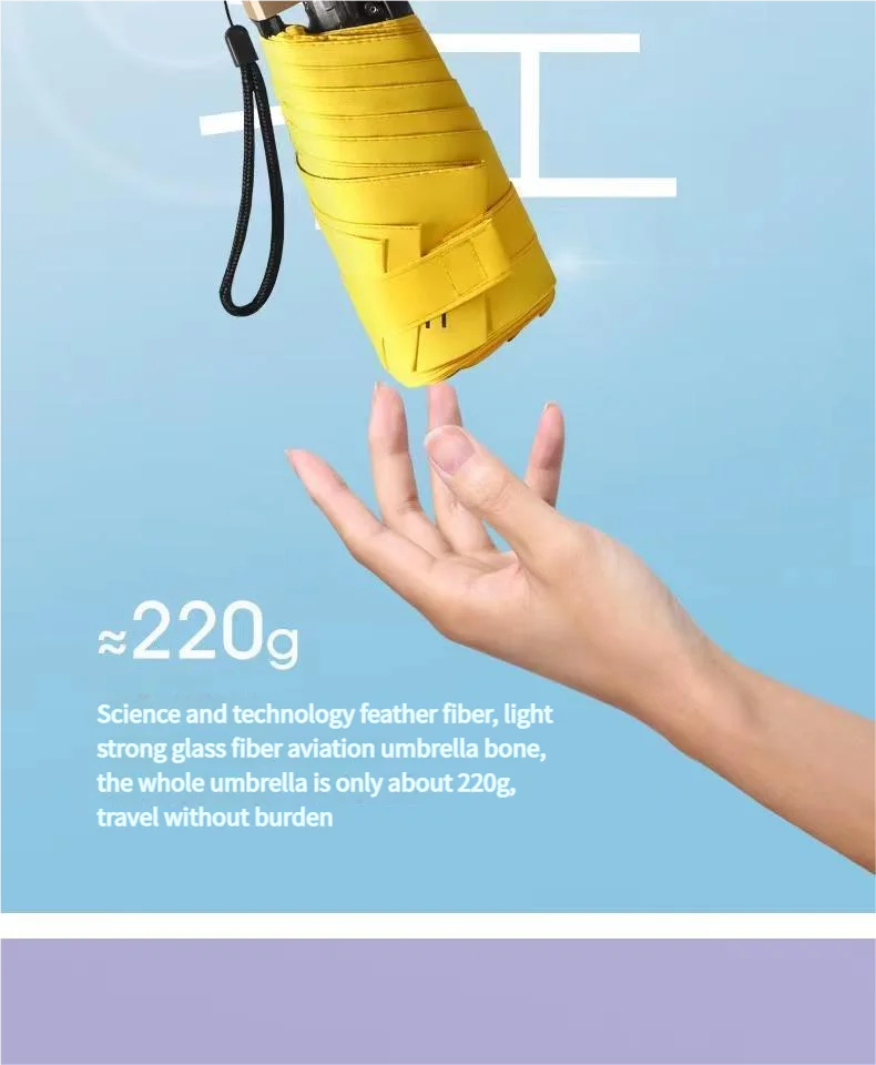 Mini Folding Umbrella – Pocket-Sized UV & Rain Protection