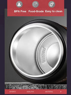 304 Stainless Steel Thermal Mug – Portable Insulated Water Bottle with Straw