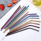 6-Piece Reusable Metal Straw Kit
