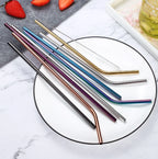 6-Piece Reusable Metal Straw Kit