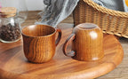 130ml Solid Wood Tea Cup with Handle – Wooden Water & Kitchen Cup
