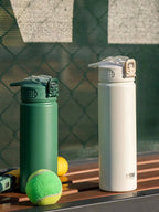 Double-Wall Thermal Water Bottle with Straw (600ml/750ml)Hot & Cold for 8-10 hours