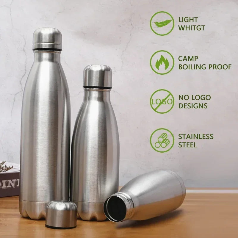 0.75/1L Stainless Steel Outdoor Water Bottle – Leakproof Camping & Hiking Canteen