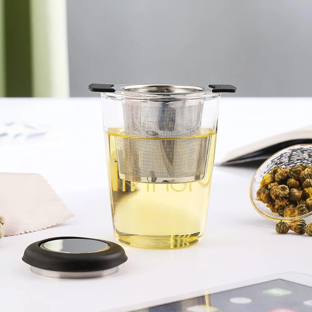 Stainless Steel Teapot with Fine Mesh Filter – Double Handle Coffee & Tea Pot