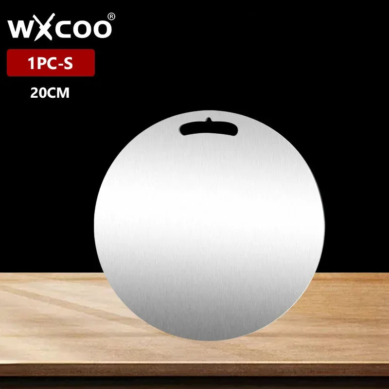 Dual-Sided Stainless Steel & Bamboo Cutting Board