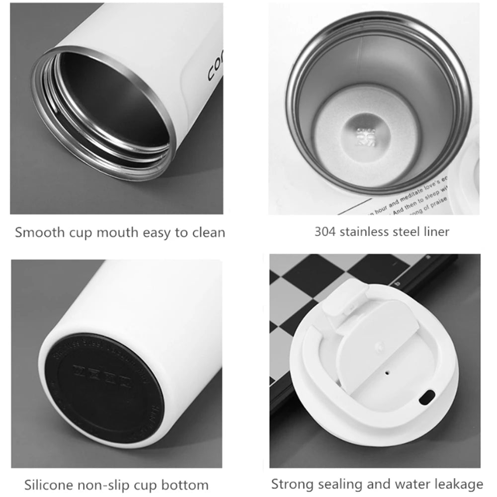 380/510ML Leak-Proof Stainless Steel Travel Coffee Thermos Mug
