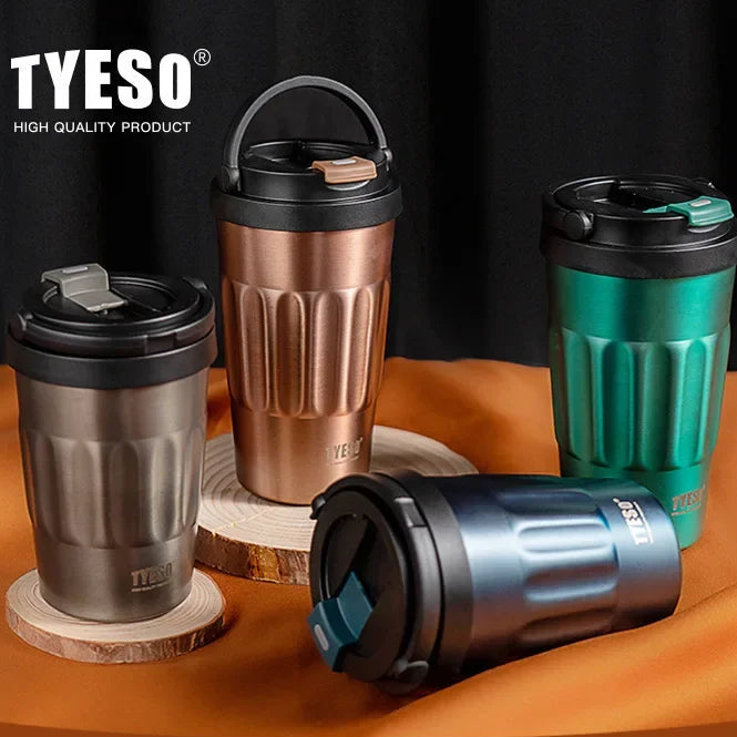 TYESO 400/500ml Stainless Steel Vacuum Flask – Insulated Coffee & Water Bottle